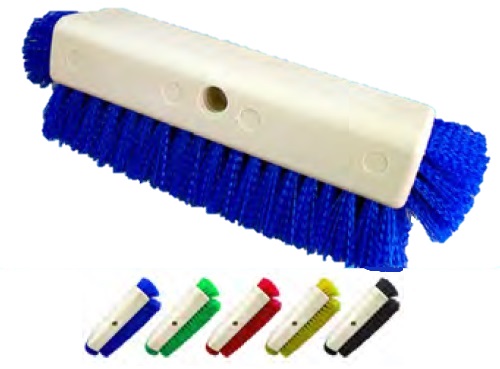 T03114 Blue 10" Dual Surface Deck Brush - 1