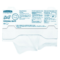 07410 Scott Personal White Toilet Seat Covers (15"x18") -