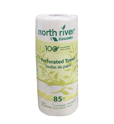 GEN1797 White 11" X 9"  Household 2 Ply Roll Towel - 