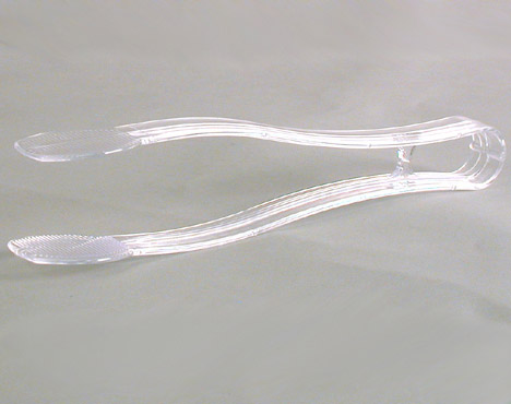 3309-CL Clear 9" Plastic Serving Tongs - 48