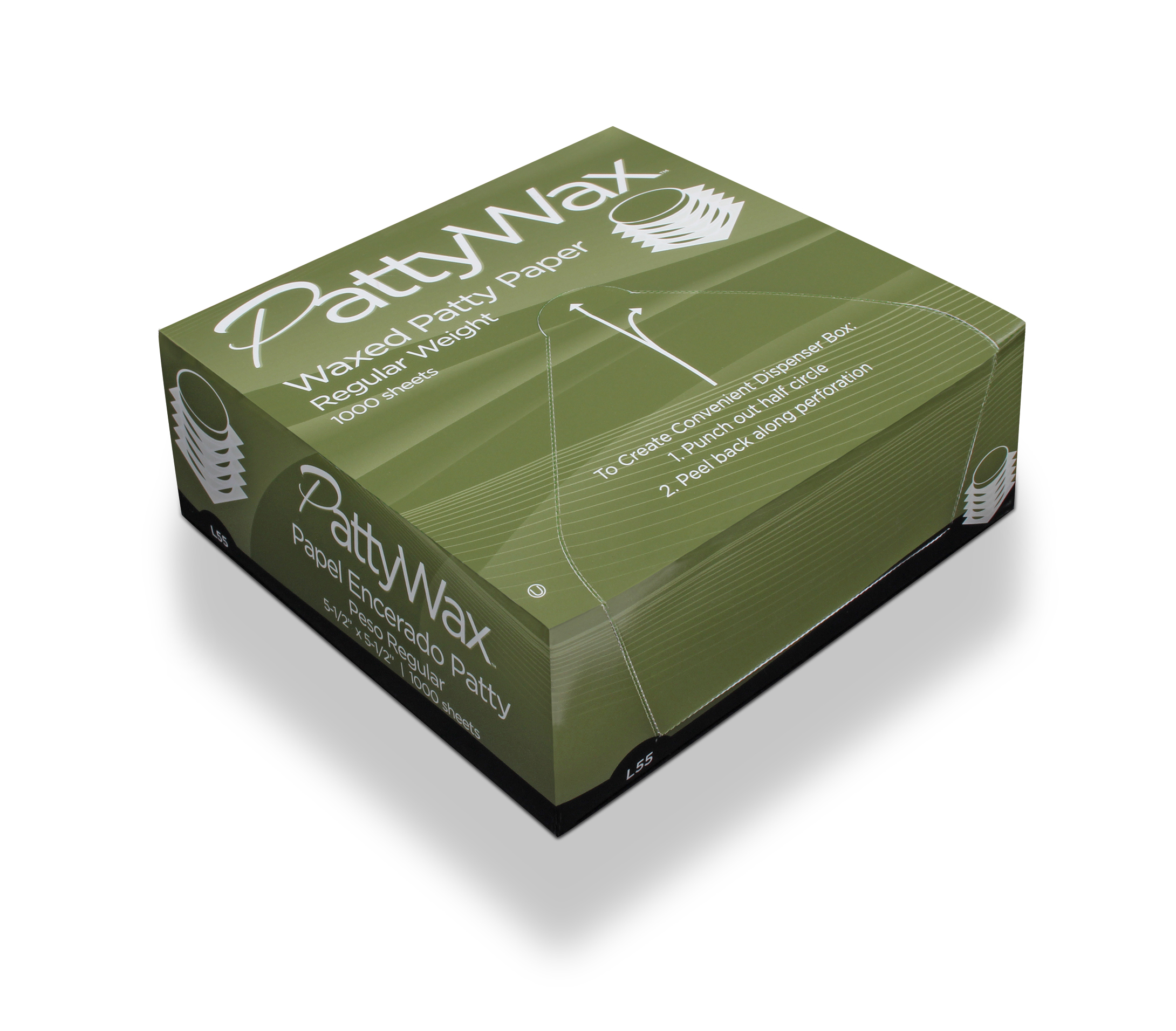 L55 050550 5.5"x5.5" Patty Paper - 1000