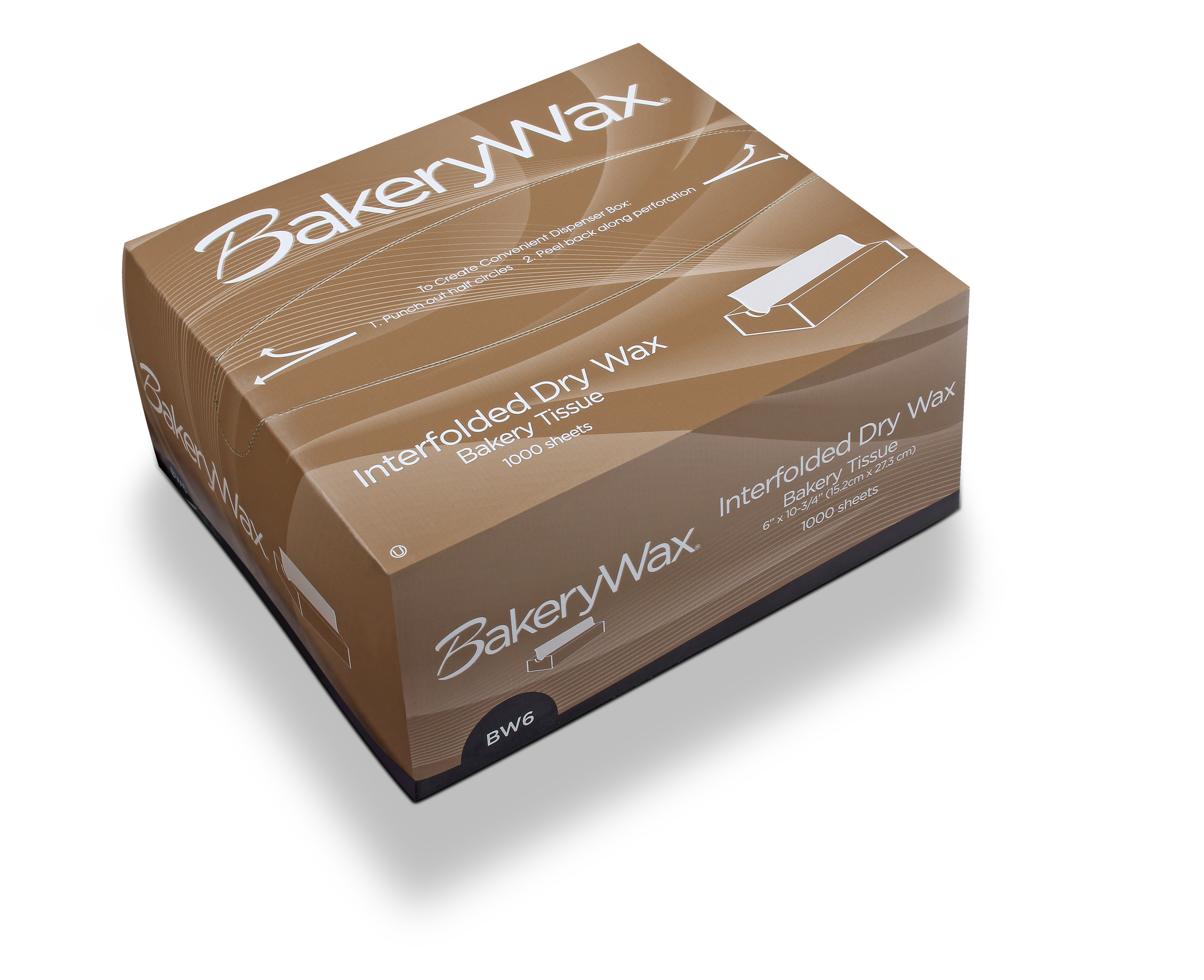 010006 BW6 BakeryWax 6" x 10.75" Interfolded Dry Wax