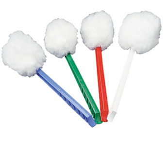 204 White 12" Duralon Toilet Bowl Mop - 1