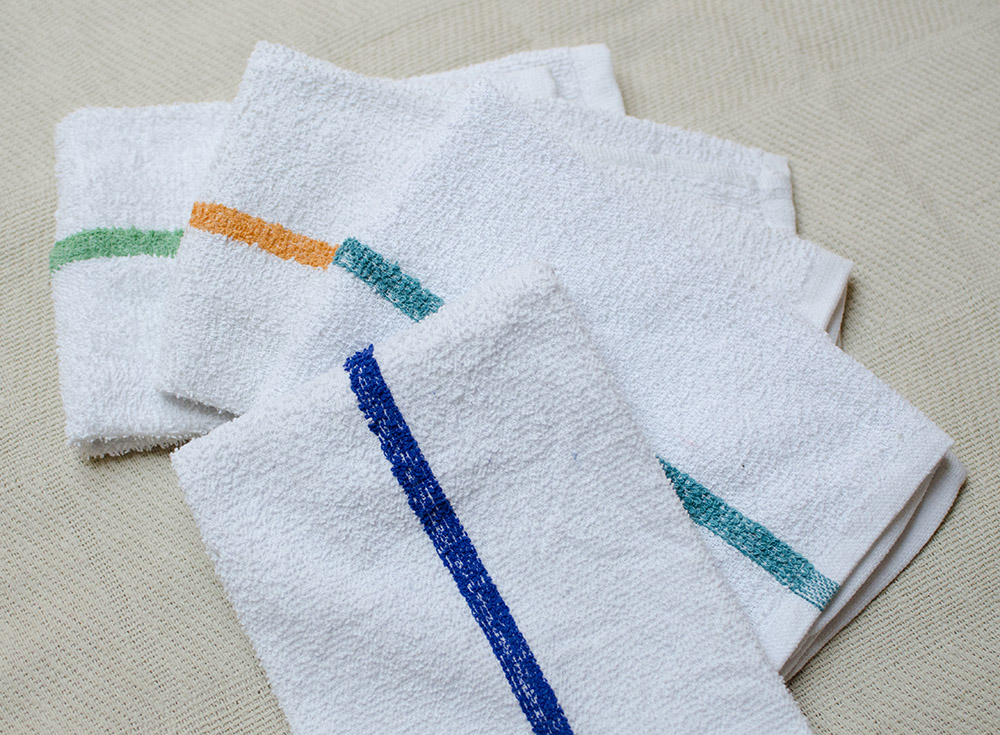 17319 16"x19" White Terry Bar Mop Towels - 12