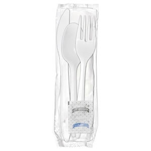6KP203W White Medium Weight  Polypropylene Fork, Knife, 
