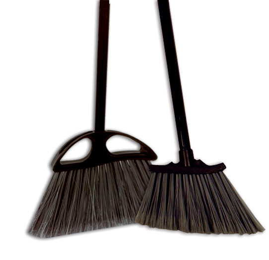 6410 8" Plastic Handled Angle Maid Broom - 1