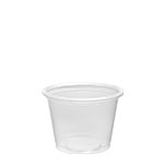 100PC 1 oz. Clear Portion Cups (Fits PL100N Lid) -