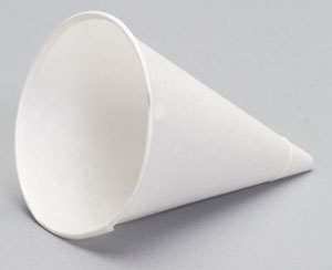 CC45/EMP4.5CONE 4.5oz Rolled  Rim Paper Cone Cup - 5000 
