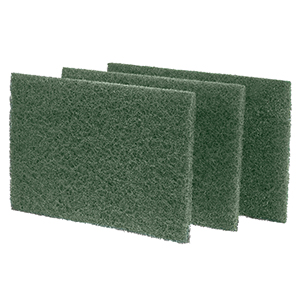 S860-20/PAD186 6" x 9" Heavy  Duty Green Scouring Pads - 15