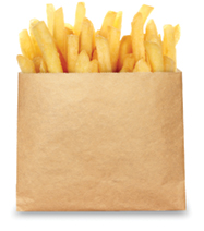 300049 EcoCraft 5.5"x4.5" GR  French Fry Bags - 1000