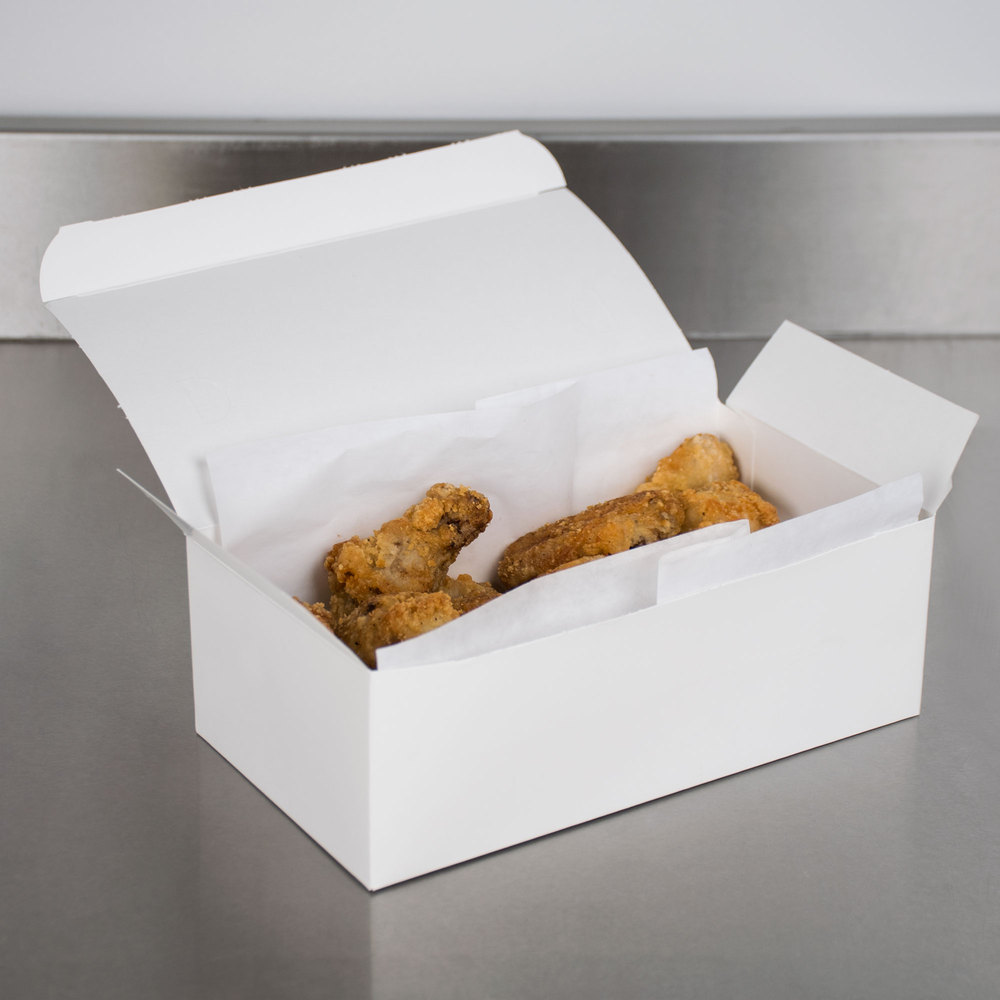 2729 White 9"x5"x3" Auto Chicken Box - 250