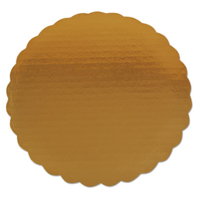 1610 Gold 9" Scalloped Cake Circles - 200