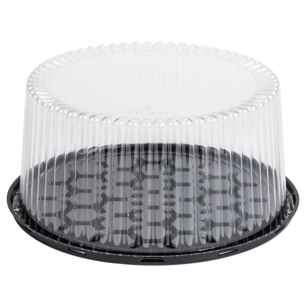 G40-1 Black 10" DisplayCake Deep Cake Bases with Dome