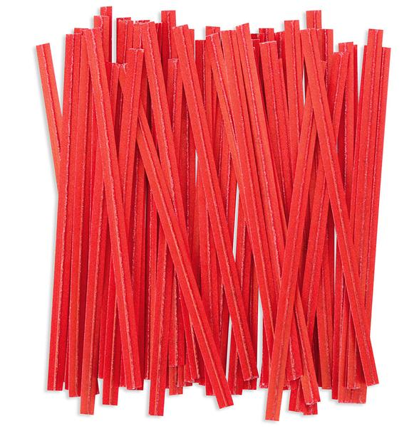 M4PAR Red 4" Paper Wire Twist Ties - 500
