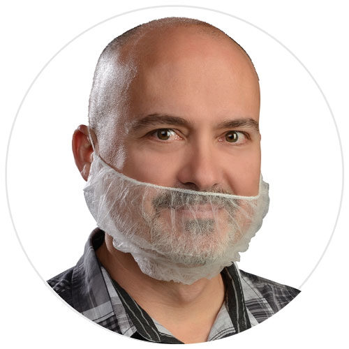 RBP1M/BRD1000 18" White Beard  Covers - 1000 (10/100)