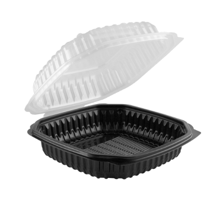4118515 Culinary Squares 8"  Square Combo 1-Comp. Black 