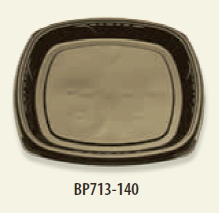 BP713-140-1 Black Forum 14" Square Shallow Trays -