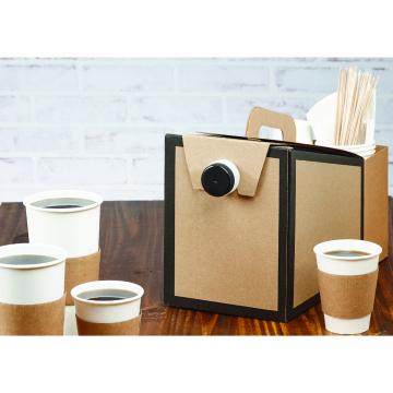 7174 Kraft 96oz. Beverage on  the Move Caddies - 25