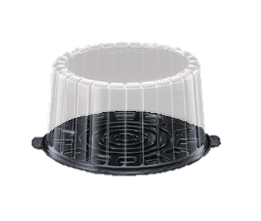 1009CL 9" Double Layer Cake Containers with Lid - 50