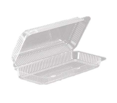SLP95 Clear Pastry Hinged  Container (12.7x5.6x2.5) - 200