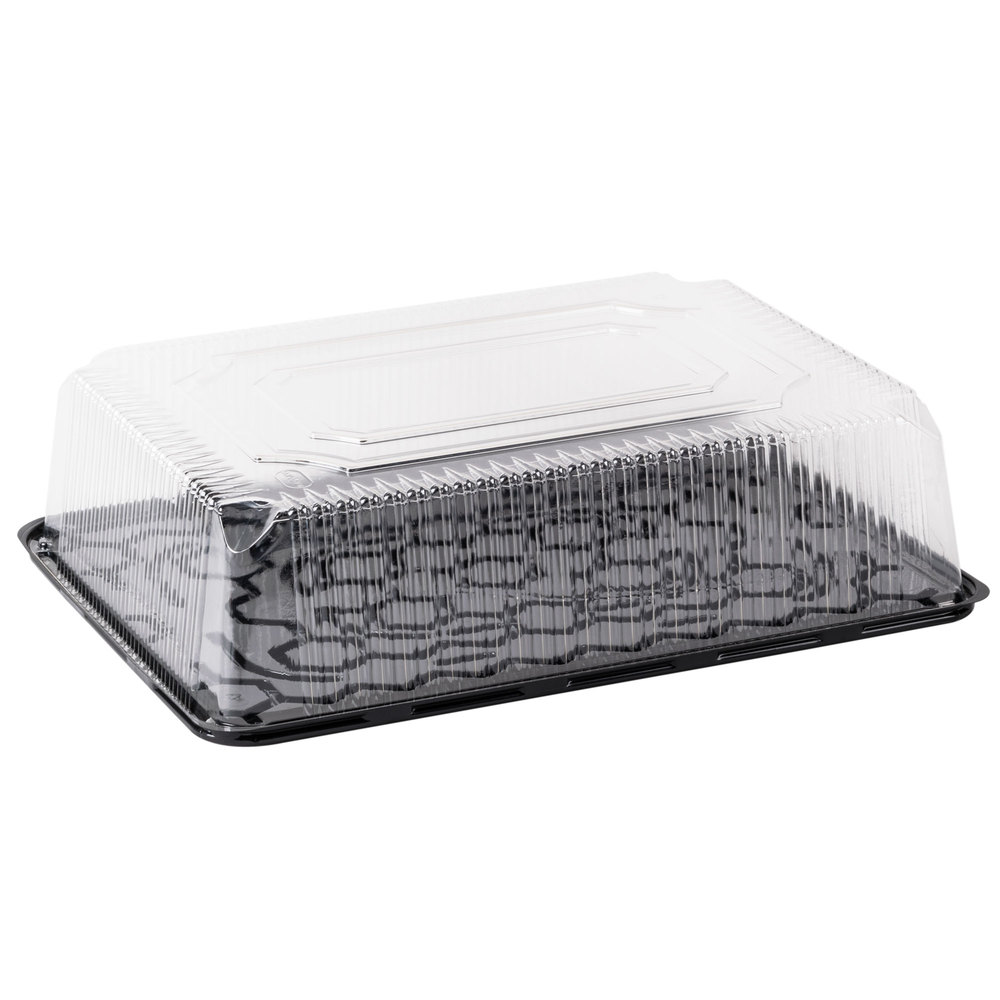 G95-1 1/2 Sheet Cake Black Base With High Dome Lid - 33