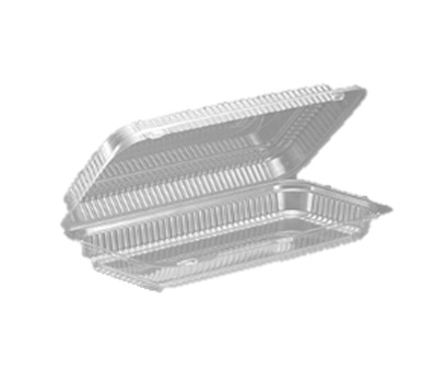 SLP75D Clear Strip Danish Hinged Containers 