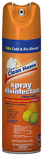 419-0425 Chase's Clean Home  Citrus Spray Disinfectant - 12 