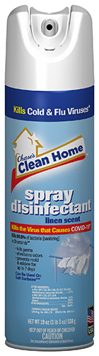 419-0427 Chase's Clean Home  Linen Spray Disinfectant - 12 