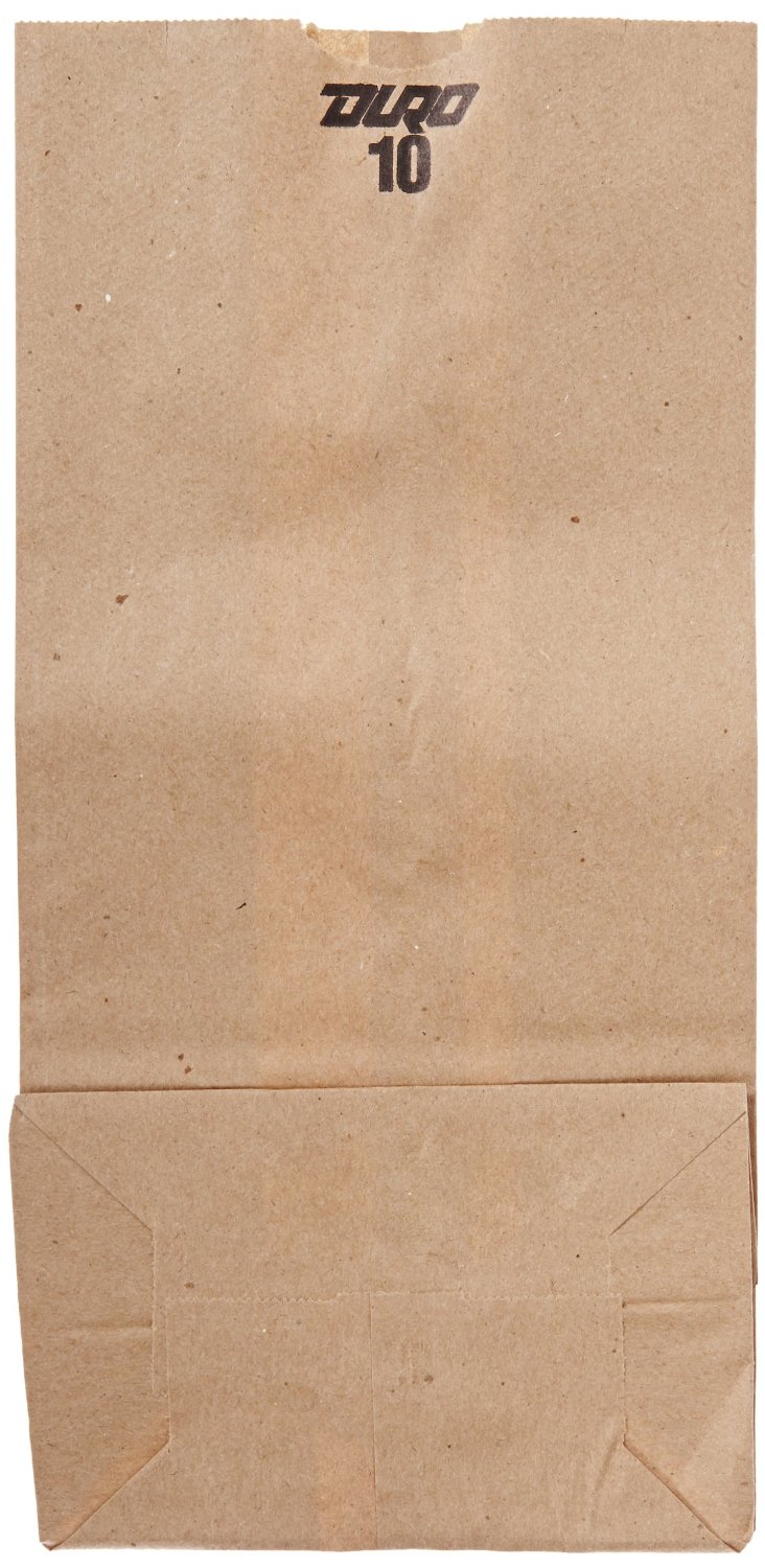 18410 Brown 10 lb. 6 5/16" x 4 3/16" x 13 3/8" Grocery Bag