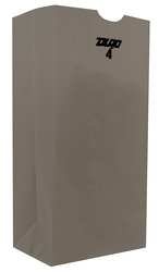 4#/51004 White 5" x 3 1/3" x 9  3/4" Grocery Bags - 500