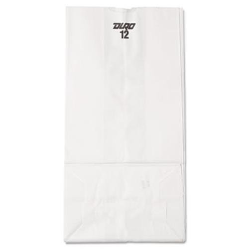 51032 White 12 lb. 7.06" x 4.5" x 13.75" Grocery Bags -