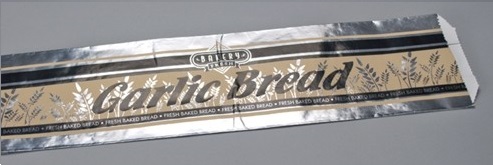 300861 5.25" x 3.25" x 20" Foil "Garlic" Bread Bag - 500