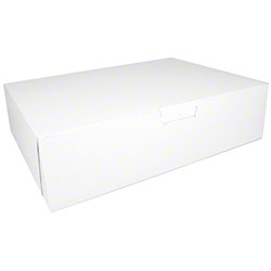 1085 White 20.5"x14.5"x5" Cake Box - 1/2 Sheet - 50
